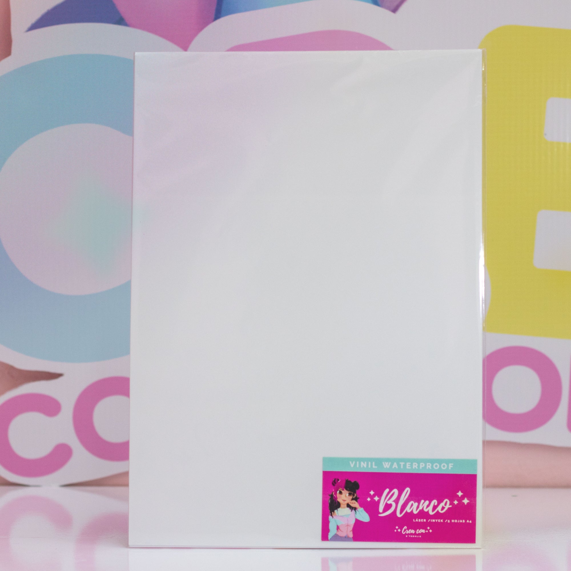Vinil blanco glossy 5 hojas