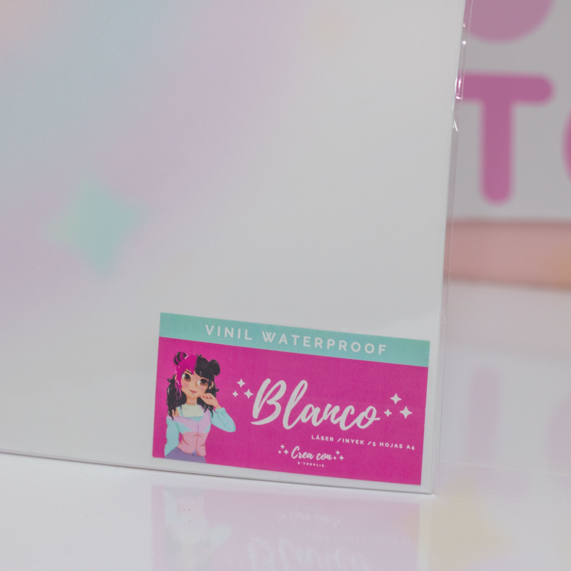 Vinil blanco glossy 5 hojas
