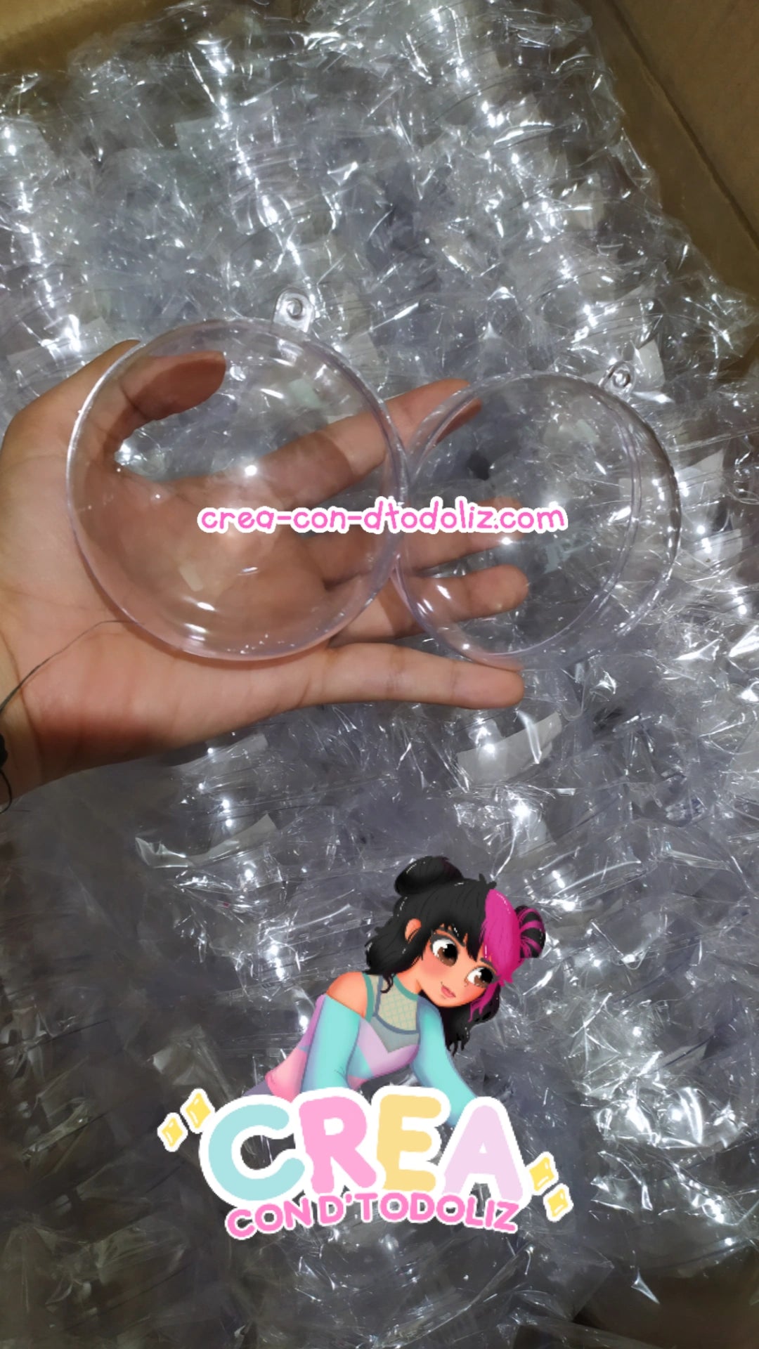 Esferas rellenables transparentes 200 pz