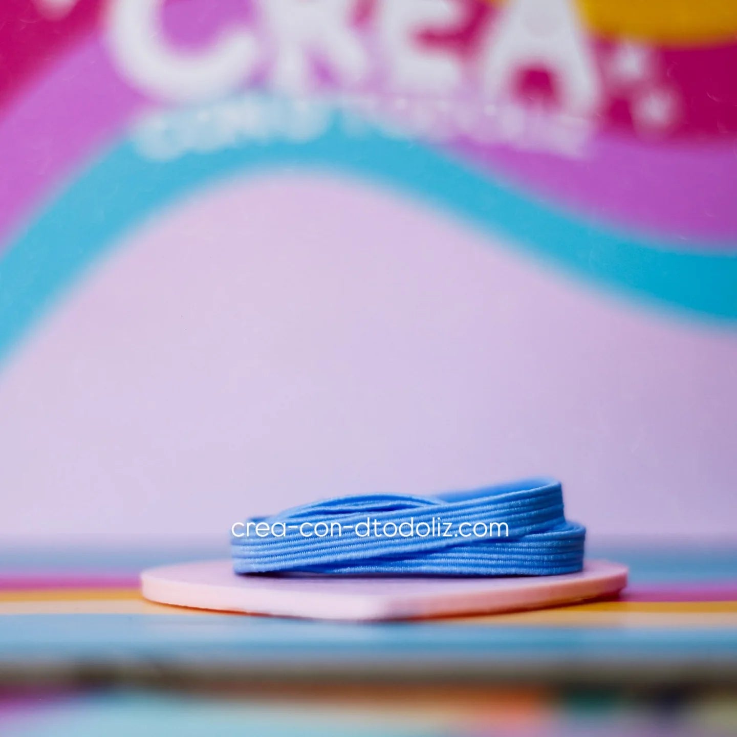 Elástico Plano 6mm Azul bebé ✨