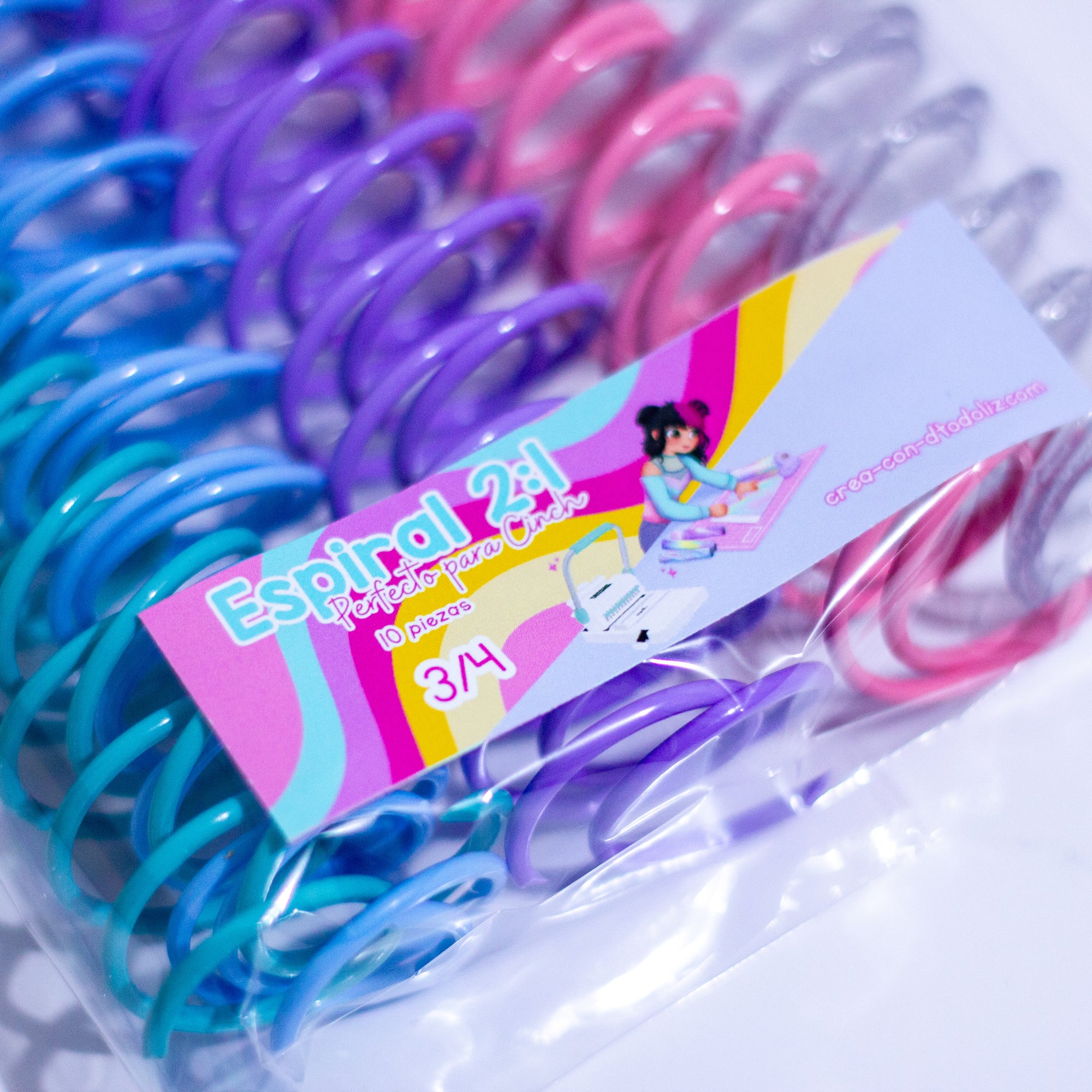 Pack espiral 2:1 para cinch 3/4 / 10 piezas