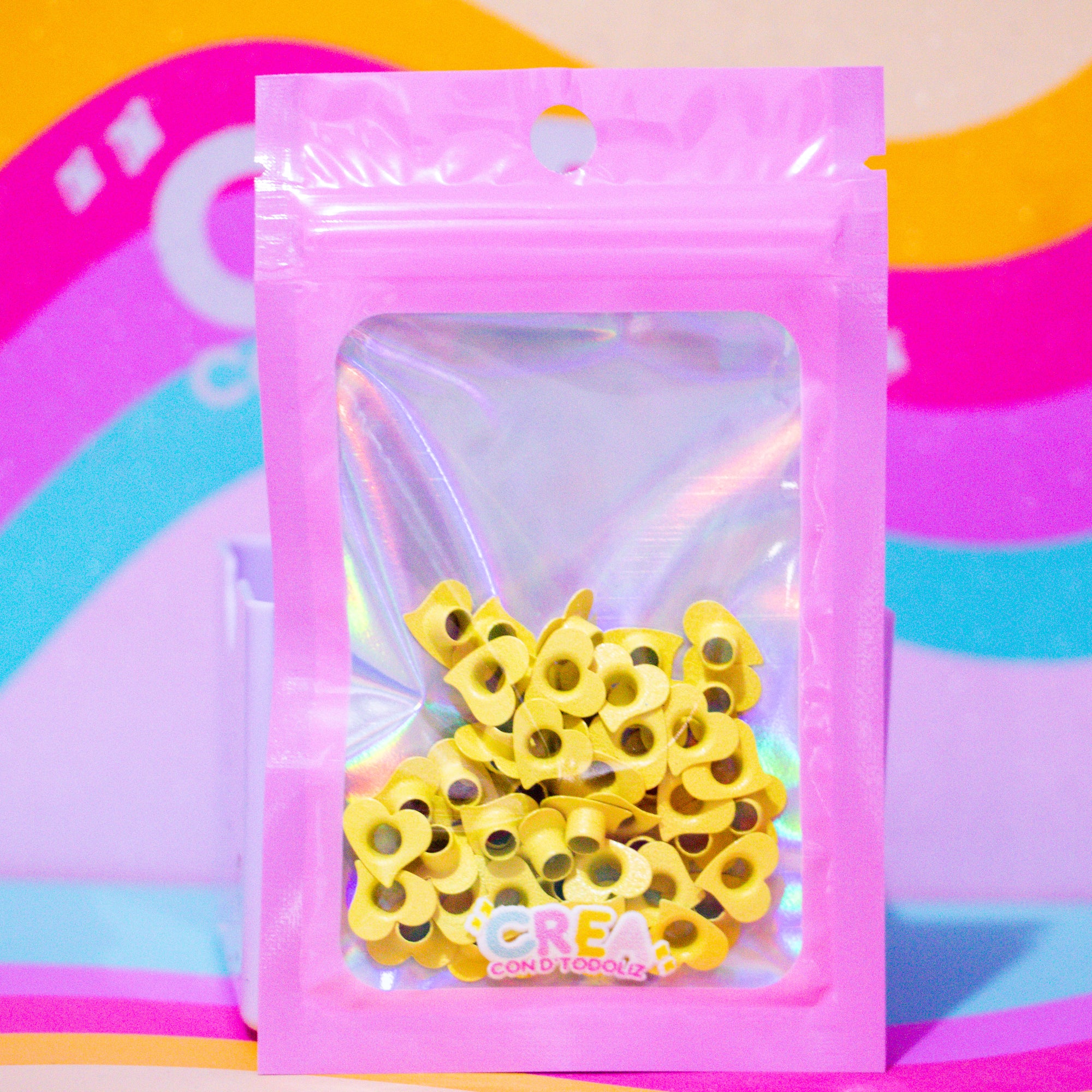 Eyelets corazón amarillo