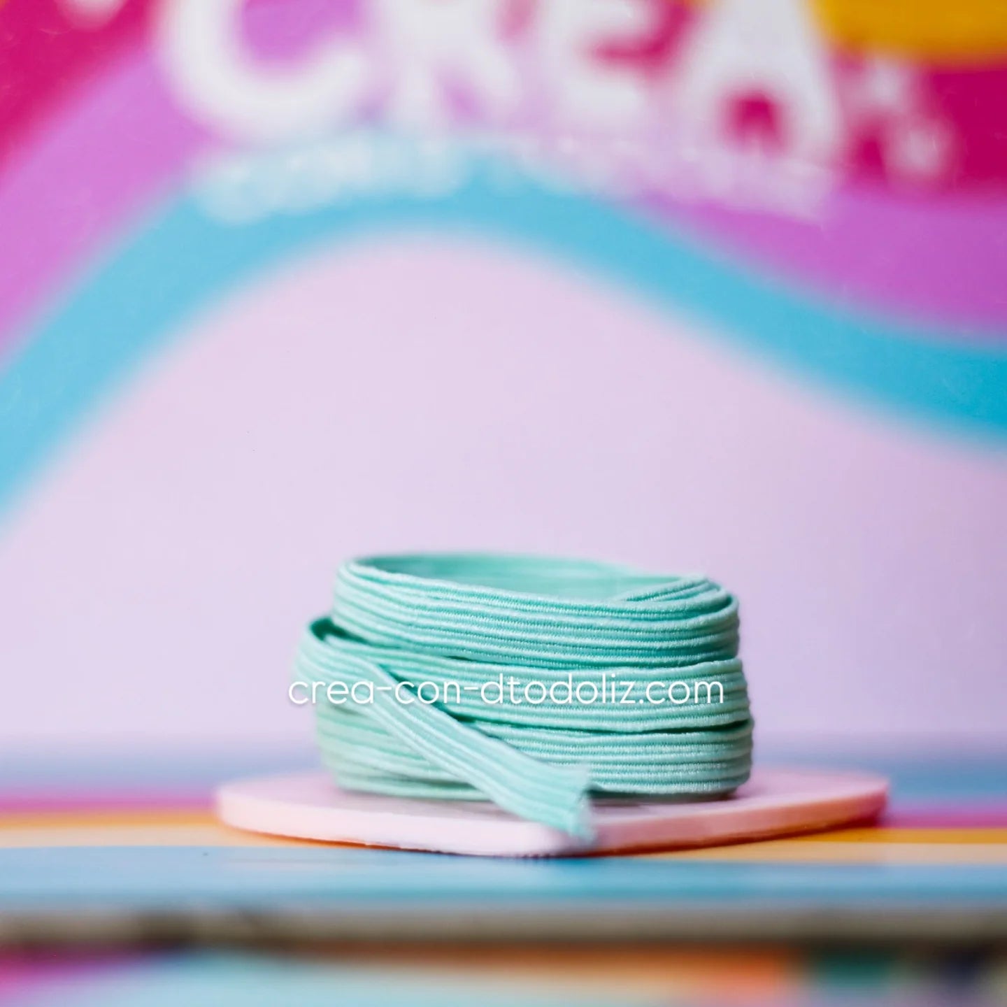 Elástico Plano 6mm Menta ✨