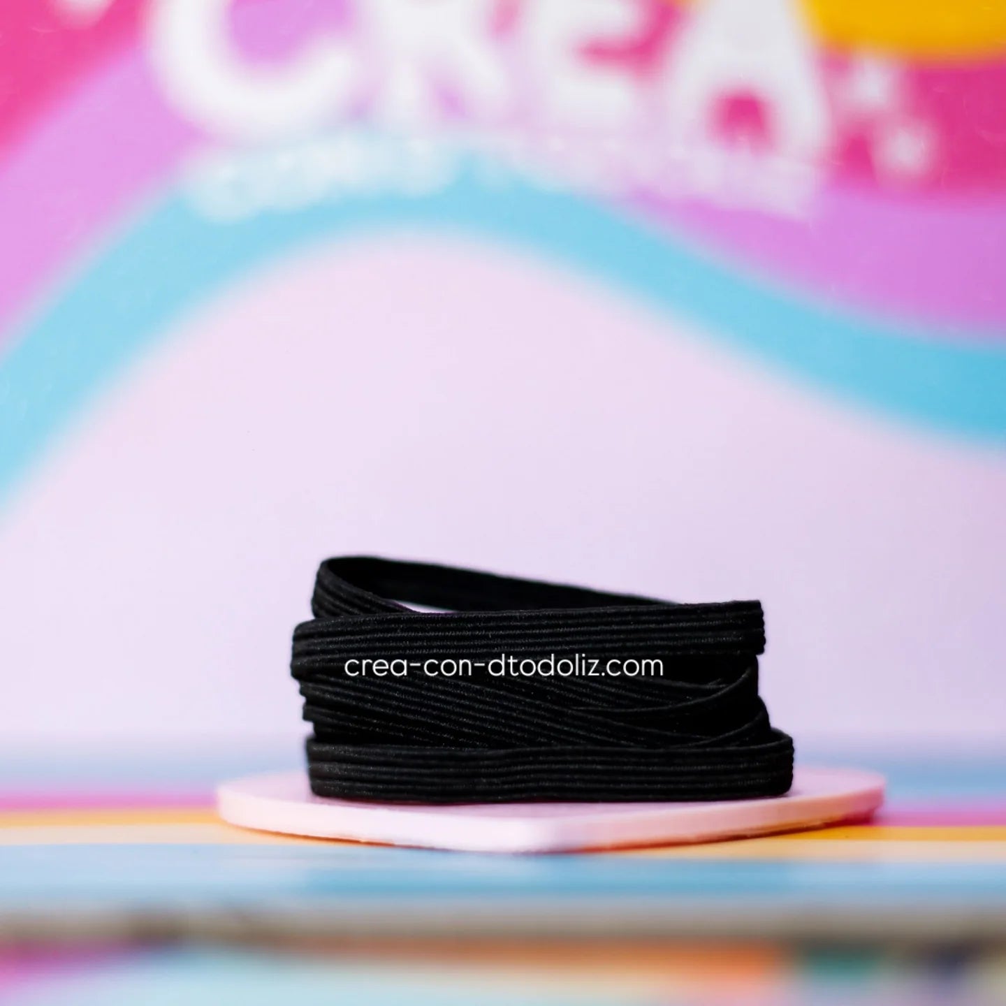Elástico Plano 6mm Negro ✨