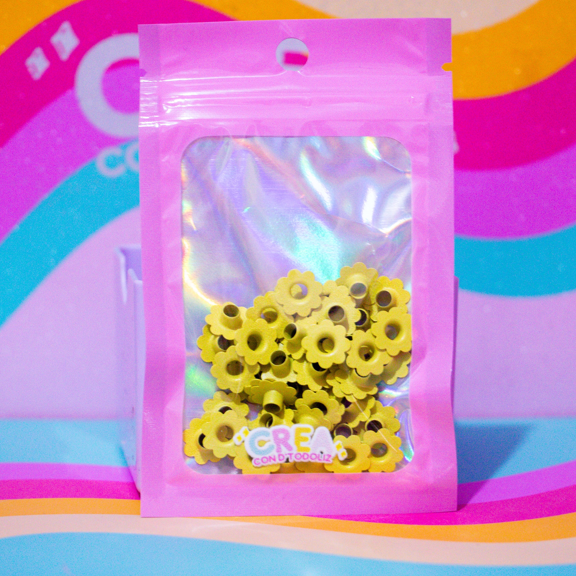 Eyelets flores amarillas