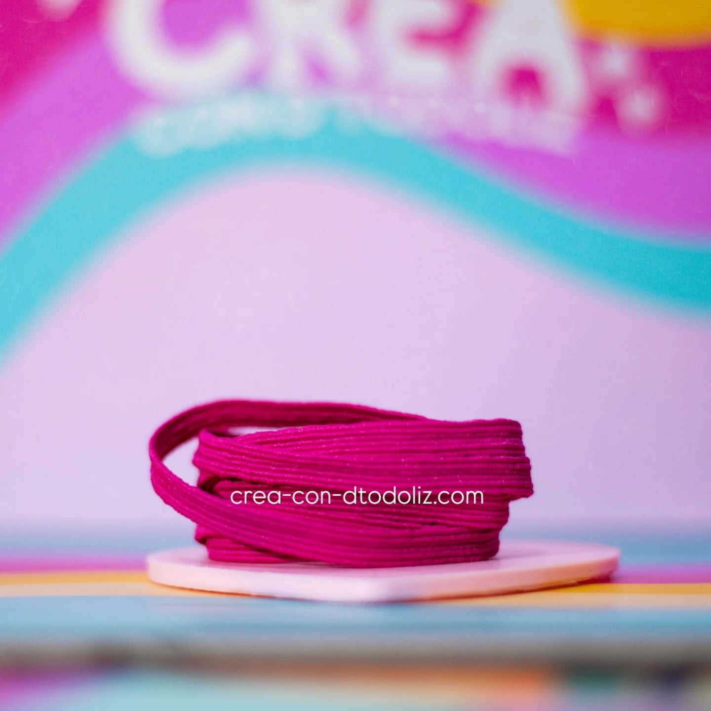 Elástico Plano 6mm Fucsia ✨